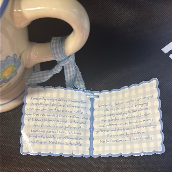 Hallmark Ceramic Mug with Blue Floral Design. Kimberly Hodges - Picture 3 of 6